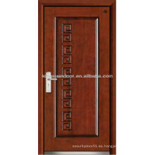 Puerta blindada de madera de acero de la fábrica, puerta de fuego de madera